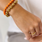 Linked bead bracelets