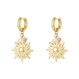 Stainless Steel Drop Earrings Sun/Moon Casual Daily Simple Series Women's jewelry