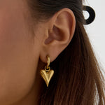earrings with heart pendants medium