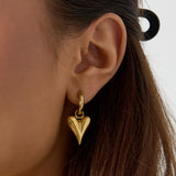 earrings with heart pendants medium