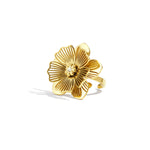 Stainless Steel Statement Rings Flower Casual Daily Simple Series Women's jewelry