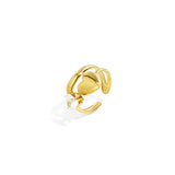 Stainless Steel Gemstone Rings Heart Casual Daily Simple Series Women's jewelry
