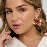 Iron Drop Earrings Flower Vacation Luxurious Series Women's jewelry