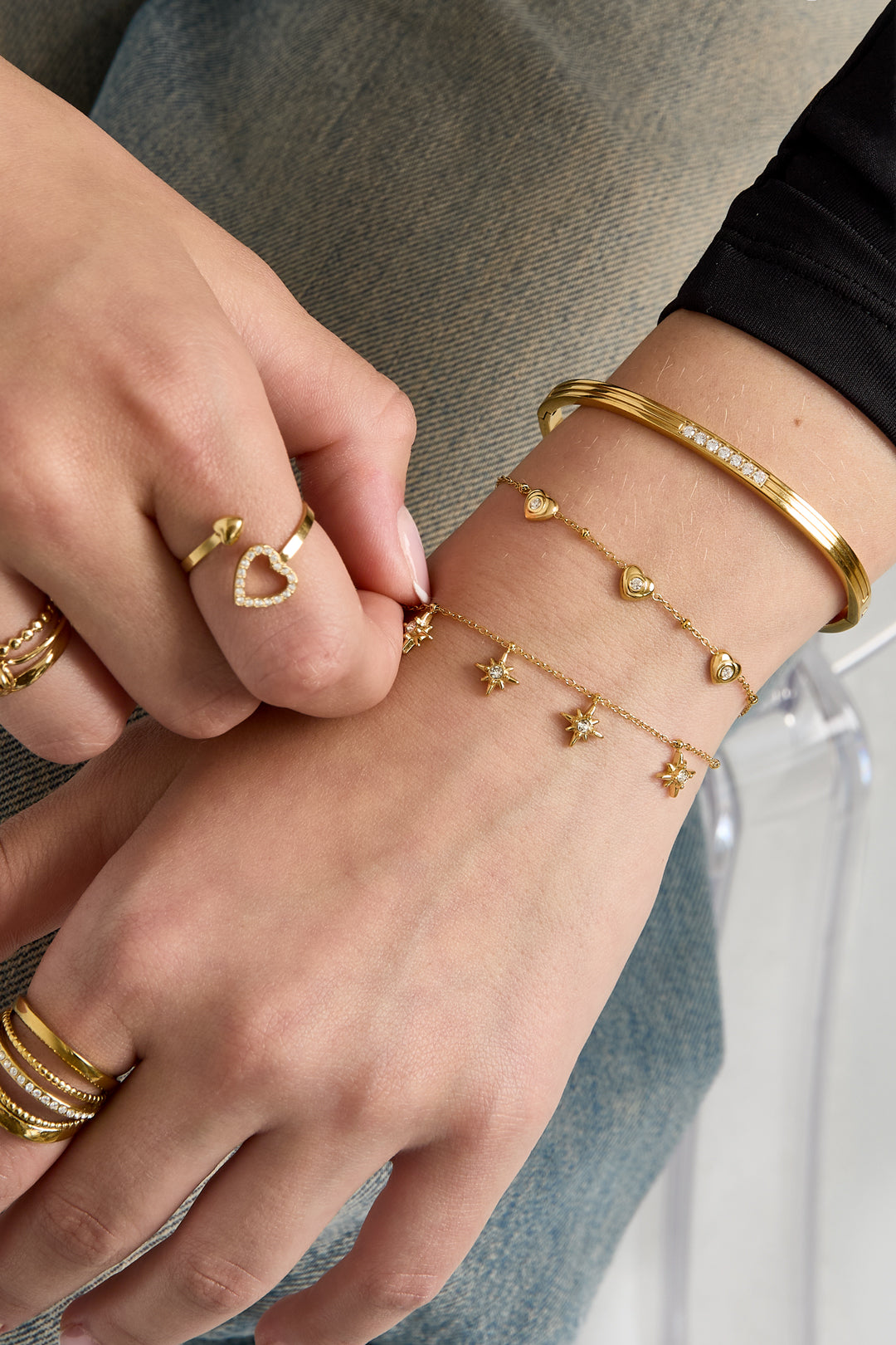 Bracelet with shooting stars
