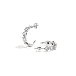 Earrings with alternating stones