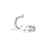 Earrings with alternating stones