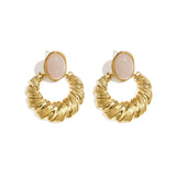Stainless Steel Stud Earrings irregular shape Simple Daily Simple Series Women's jewelry