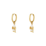 leaf earrings with pearls