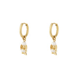 leaf earrings with pearls