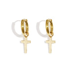 Earrings Faith Silver Color Stainless Steel