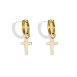 Earrings Faith Silver Color Stainless Steel