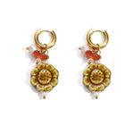 Stainless Steel Drop Earrings Flower Casual Daily Simple Series Women's jewelry