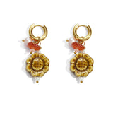 Stainless Steel Drop Earrings Flower Casual Daily Simple Series Women's jewelry