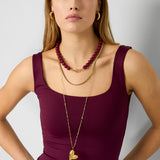 Stainless Steel Long Necklaces Heart Casual Daily Simple Series Women's jewelry