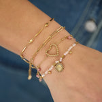 Triple beaded bracelet
