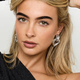 Iron Drop Earrings Heart Elegant Christmas Luxurious Series Women's jewelry