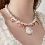 Seashelled pearls Necklace