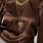 Layered alternating necklaces