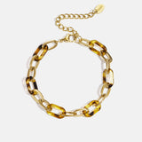 Stainless Steel Chain Bracelets Leopard Print Casual Daily  Women's jewelry