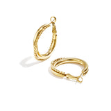 Double hoop earrings with twist detail