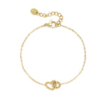 Bracelet with connected heart charm