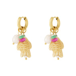 Fish and 2 pearls Earrings