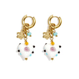 Stainless Steel Beads Earrings Heart Casual Daily Romantic Series Women's jewelry