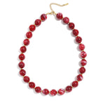 Bead necklace with gold beads 13.5mm