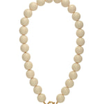 Necklace with large beads and front closure-15mm
