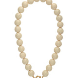 Necklace with large beads and front closure-15mm
