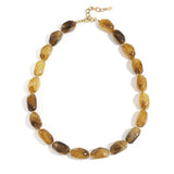 Necklace with organic beads