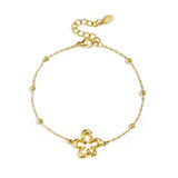 Bracelet with coral-shaped playful flowers in varying sizes