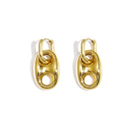 Earrings with button detail
