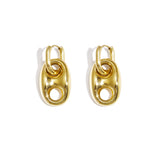 Earrings with button detail