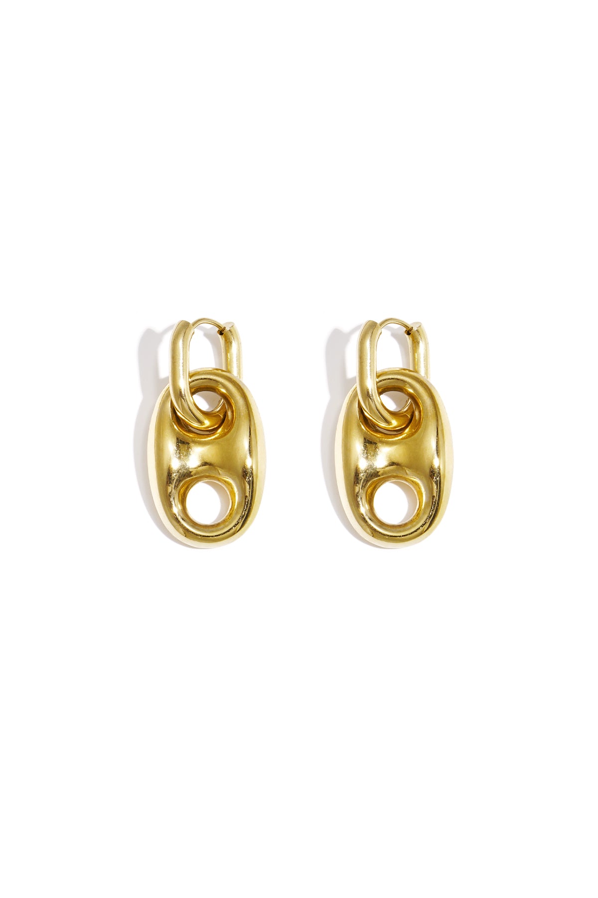 Earrings with button detail