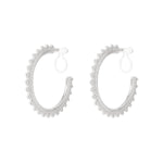 Sunburst Hoop Clip Earrings