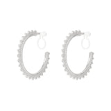 Sunburst Hoop Clip Earrings