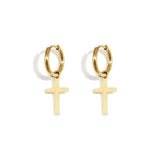 Stainless Steel Drop Earrings Cross Simple Daily Simple Series Women's jewelry