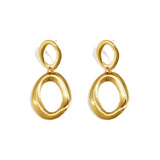 Statement earrings with organic rings