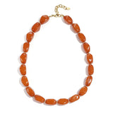 Necklace with organic beads