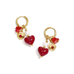 Stainless Steel Beads Earrings Heart Casual Daily  Women's jewelry