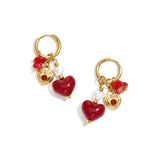 Stainless Steel Beads Earrings Heart Casual Daily  Women's jewelry