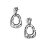 Teardrop-shaped statement earrings with design