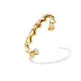 Bangle with dented hearts