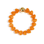 Statement bracelet with heart-shaped beads