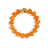 Statement bracelet with heart-shaped beads