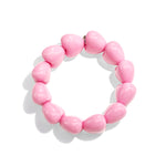Bracelet with chunky heart beads