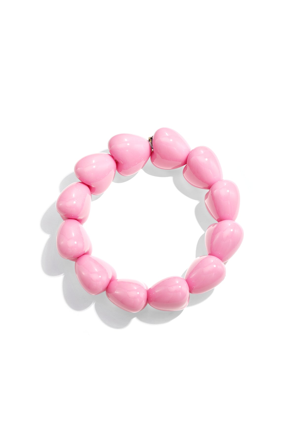 Bracelet with chunky heart beads