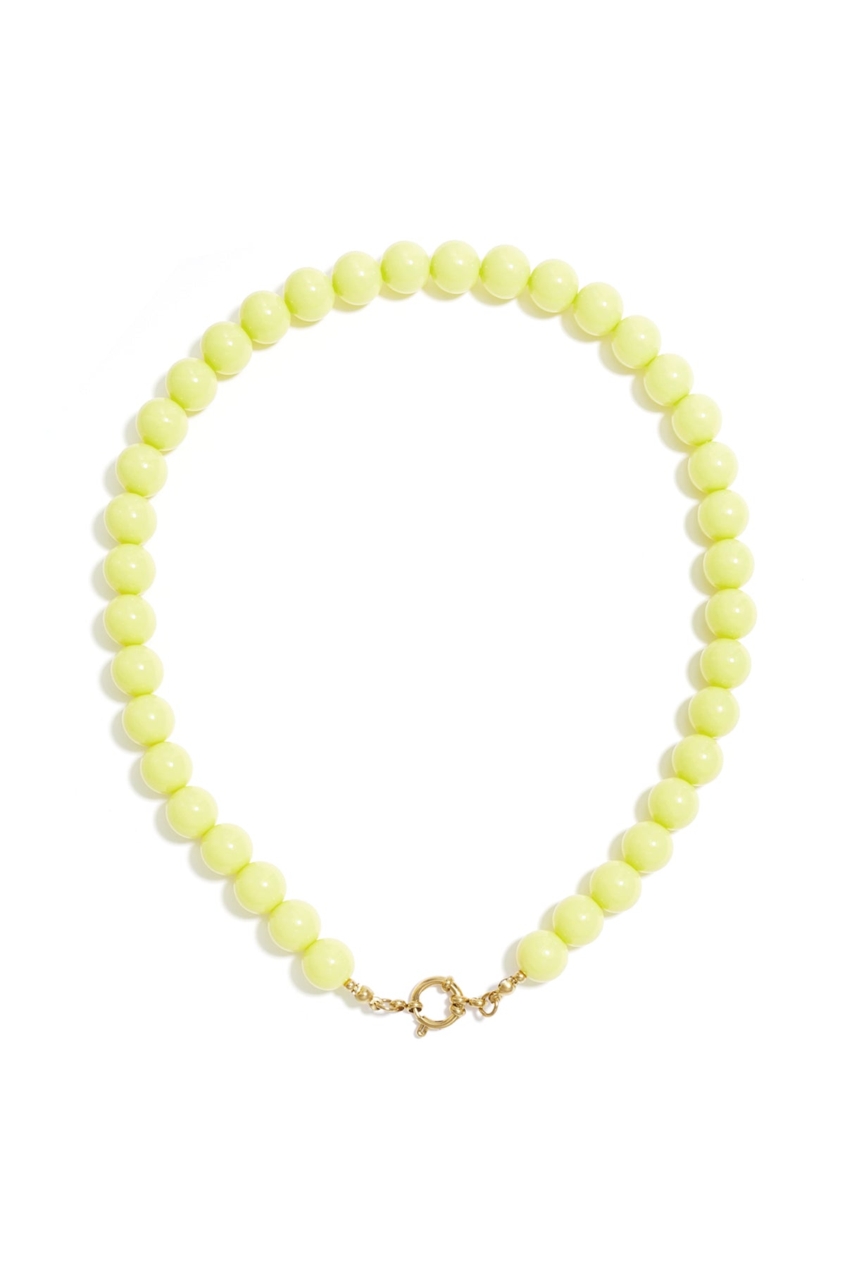 Beaded necklace with front closure - 12mm