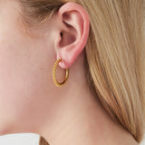 Sunburst Hoop Clip Earrings